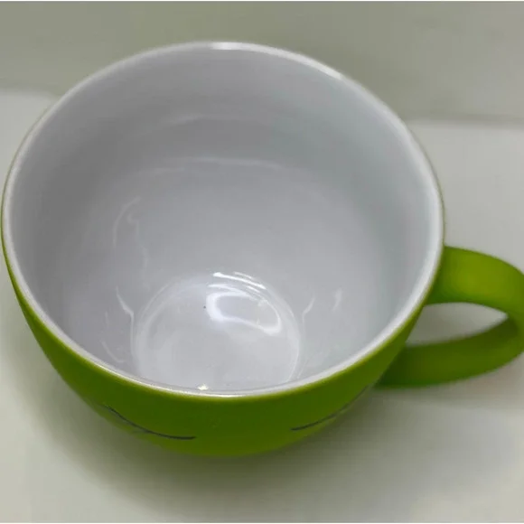 Cobwebs & Cauldrons Green Vampire Face Mug Halloween Cup Fangs Lips Ceramic 4.5” - Picture 6 of 11